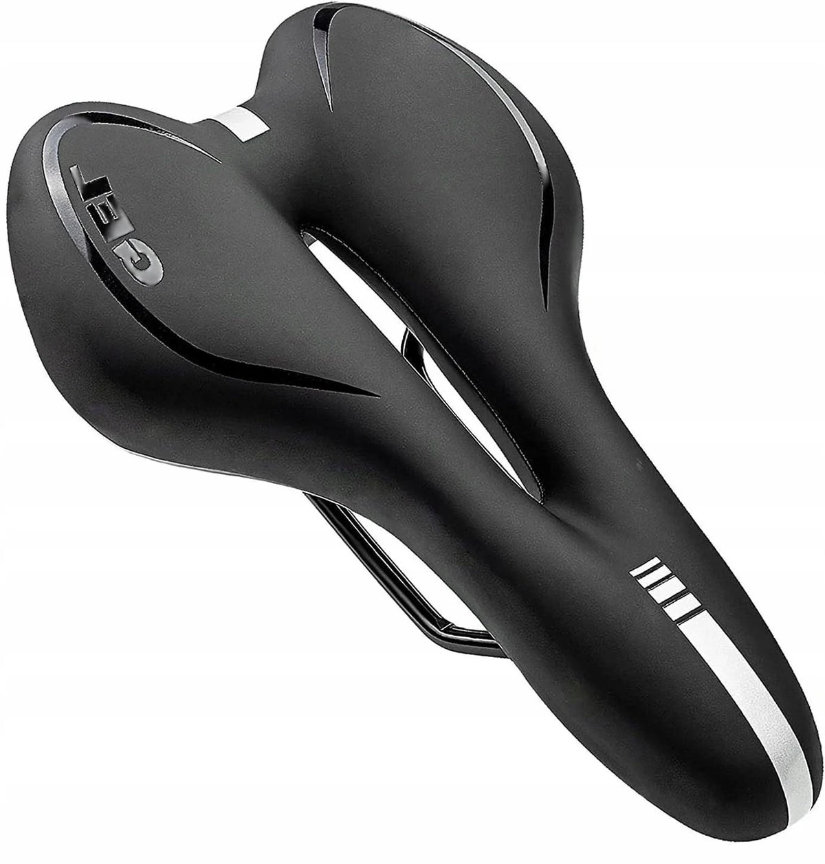 Selle Peak Souple — vue de trois quarts, mousse haute élasticité