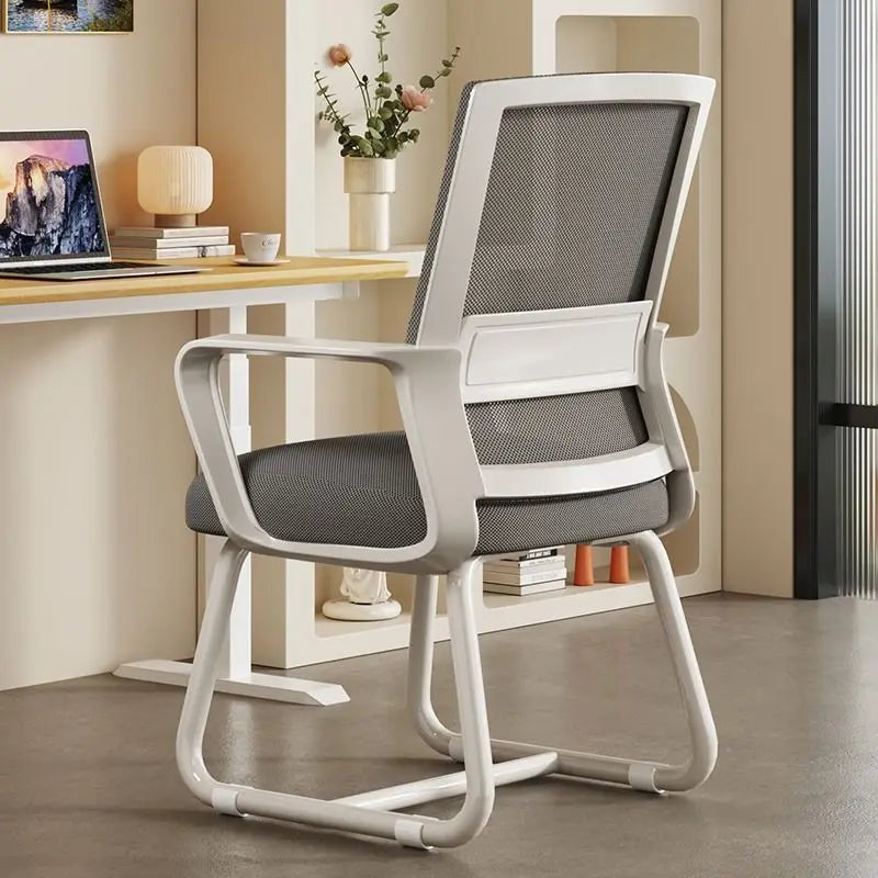 Peak Comfort - Chaise de bureau mesh blanche vue 3/4
